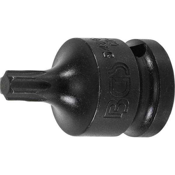 Impact Bit Socket | length 42 mm | 12.5 mm (1/2") Drive | T-Star (for Torx) T45