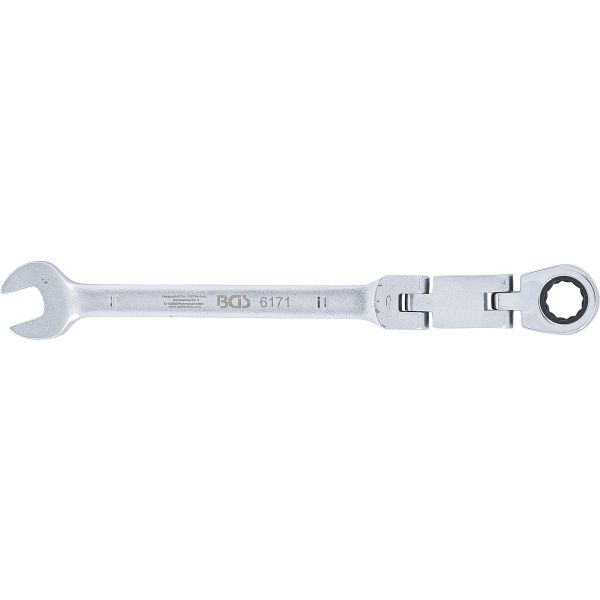 Double-Joint Ratchet Combination Wrench | adjustable | 11 mm