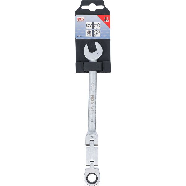 Double-Joint Ratchet Combination Wrench | adjustable | 11 mm