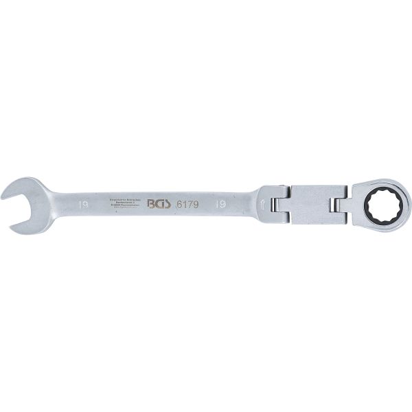 Double-Joint Ratchet Combination Wrench | adjustable | 19 mm