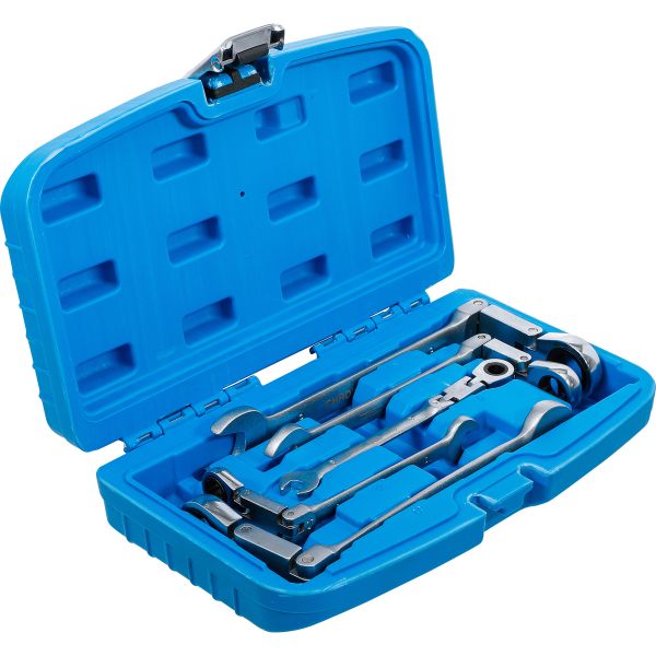 Double-Joint Ratchet Combination Wrench Set | adjustable | 8 - 19 mm | 5 pcs.