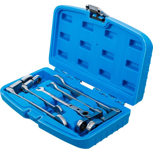 Double-Joint Ratchet Combination Wrench Set | adjustable | 8 - 19 mm | 5 pcs.