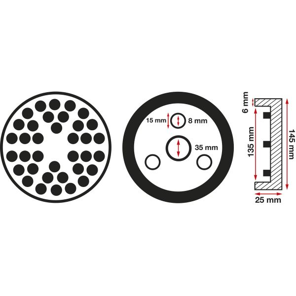 Tampon caoutchouc | pour pont élévateur | Ø 145 mm