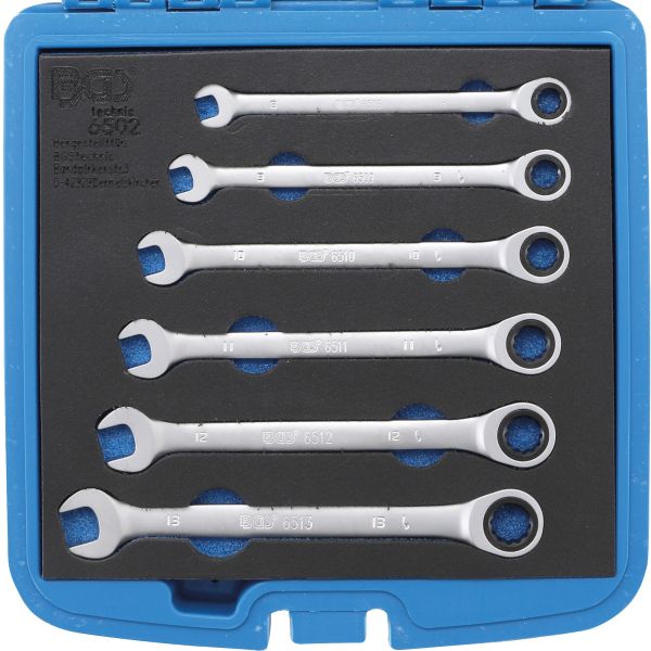 Ratchet Combination Wrench Set | 8 - 13 mm | 6 pcs.