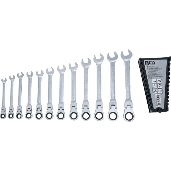 Ratchet Combination Wrench Set | adjustable | 8 - 19 mm | 12 pcs.