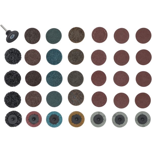 Grinding Wheels / Sanding Pad Set | Ø 50 mm | 35 pcs.