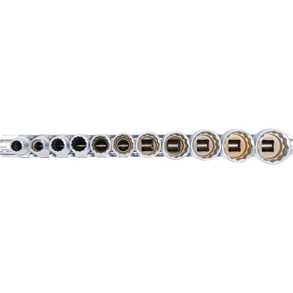 Socket Set, 12-point, deep | 10 mm (3/8") Drive | Inch Sizes | 11 pcs.