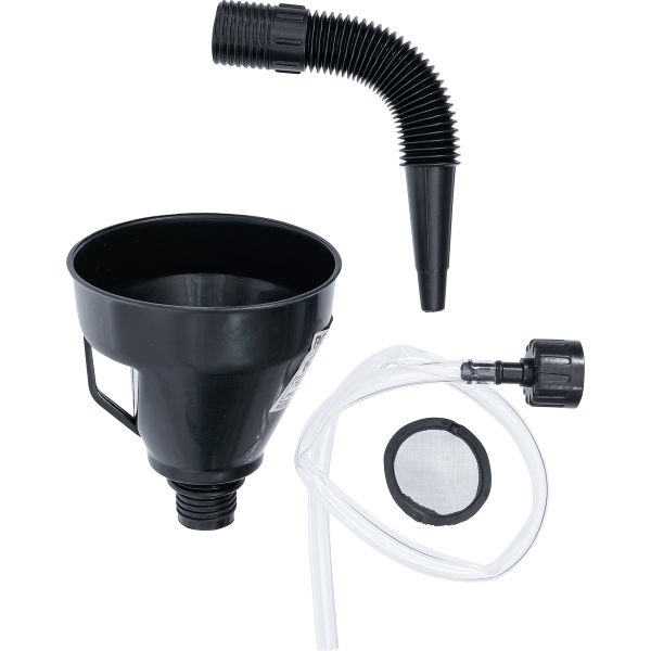 Oil Filling Funnel Set | with flexible pipe and hose | Ø 135 mm | 3 pcs.