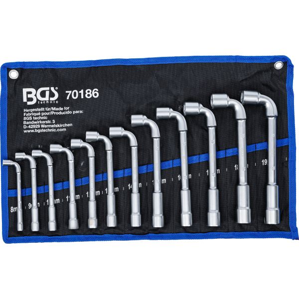 Deep Hole Pipe Spanner Set | 8 - 19 mm | 12 pcs.