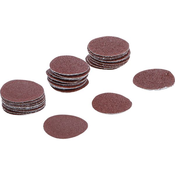 Jeu de feuilles abrasives pour ponçeuse excentrée | Ø 30 mm | Cal. 60 - 80 - 120 | 30 pièces