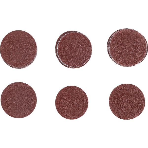 Jeu de feuilles abrasives pour ponçeuse excentrée | Ø 30 mm | Cal. 60 - 80 - 120 | 30 pièces