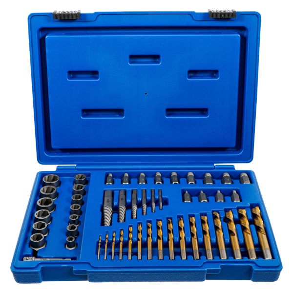 Screw and Nut Extractor Set with Left Cutting Drill Set | 2 - 18 mm | 49 pcs.
