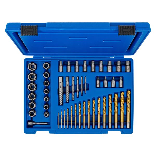 Screw and Nut Extractor Set with Left Cutting Drill Set | 2 - 18 mm | 49 pcs.