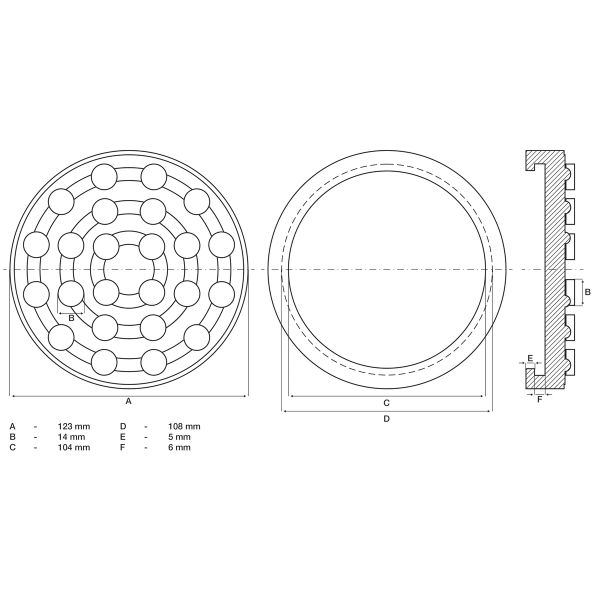 Rubber Pad | for Auto Lifts | Ø 123 mm