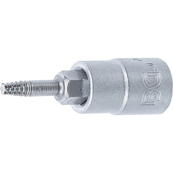 Screw Extractor Bit Socket | 6.3 mm (1/4") Drive | for damaged T-Star (for Torx) T10