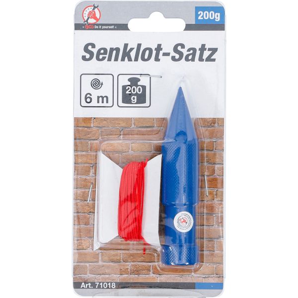 Senklot-Satz mit Schnur | 200 g | 6 m