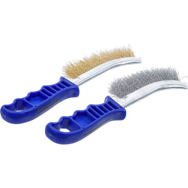 Steel Wire Brush Set | steel and brass coated steel | 260 mm | 2 pcs.