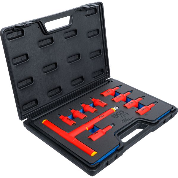 VDE Bit Socket Set | 10 mm (3/8") / 12.5 mm (1/2") Drive |Internal Hexagon 4 - 10 mm | 10 pcs.