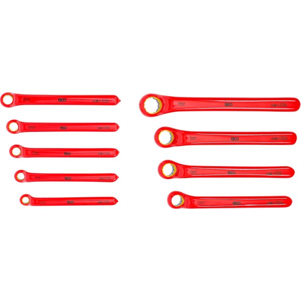 VDE Single End Ring Spanner Set | deep offset ends | 10 - 24 mm | 9 pcs.