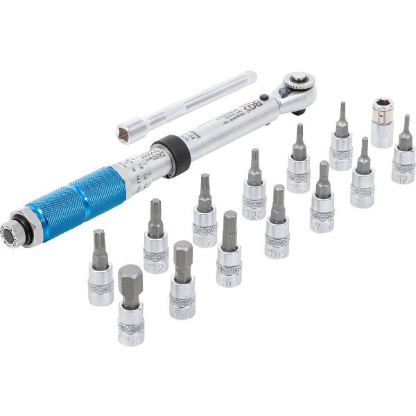 Torque Wrench Set | 6.3 mm (1/4") | 3 - 24 Nm | 16 pcs.