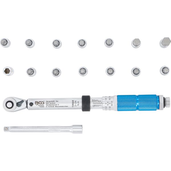 Torque Wrench Set | 6.3 mm (1/4") | 3 - 24 Nm | 16 pcs.