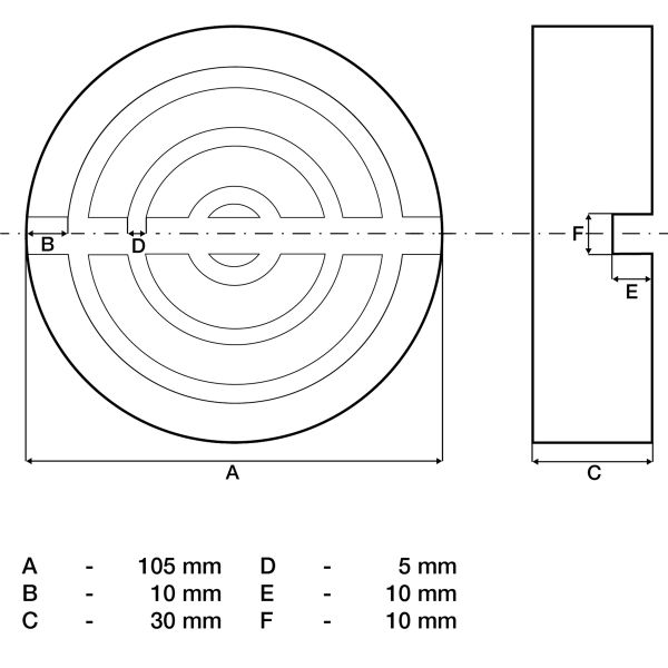 Gummiauflage | für Wagenheber | Ø 105 mm