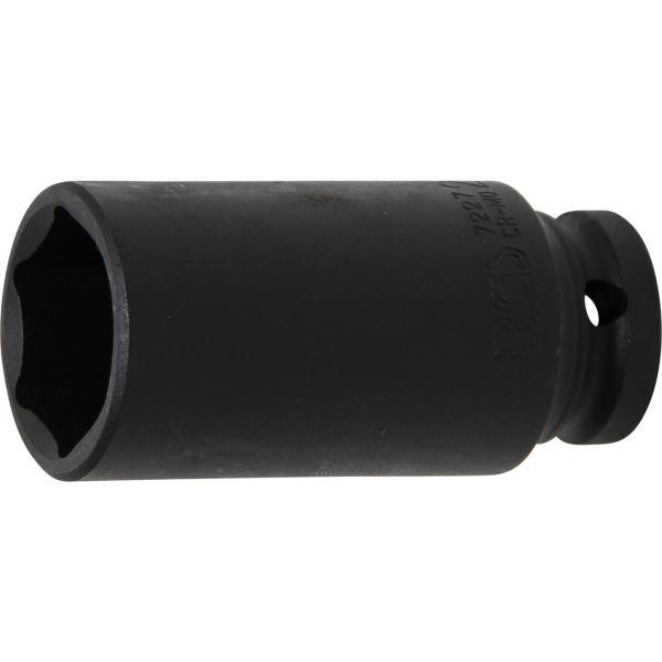 Impact Socket Hexagon, deep | 12.5 mm (1/2") Drive | 27 mm