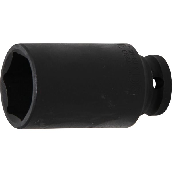 Impact Socket Hexagon, deep | 12.5 mm (1/2") Drive | 30 mm