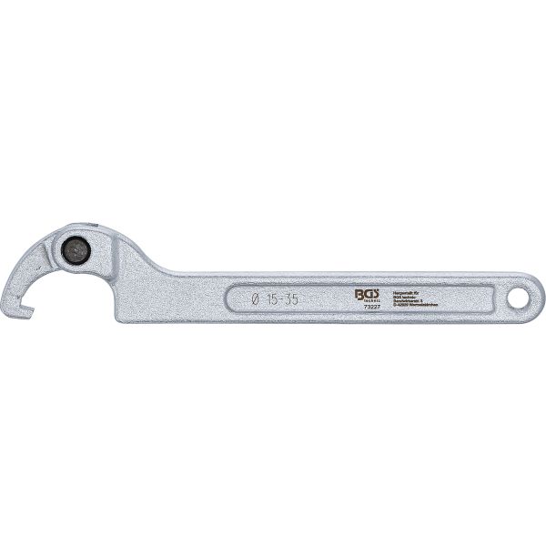 Adjustable Hook Wrench with Nose | 15 - 35 mm