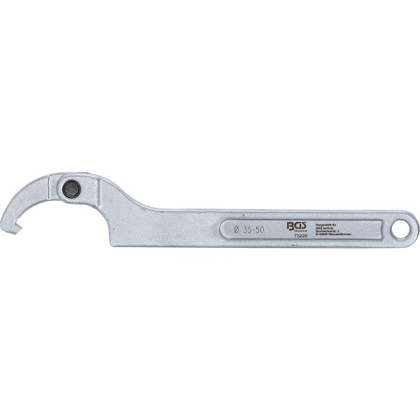 Adjustable Hook Wrench with Nose | 35 - 50 mm