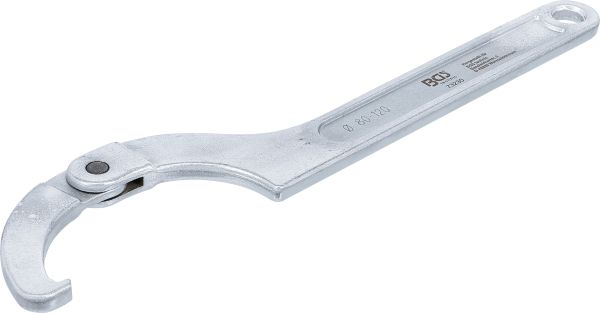 Llave de gancho con mordaza flexible y punta | 80 - 120 mm