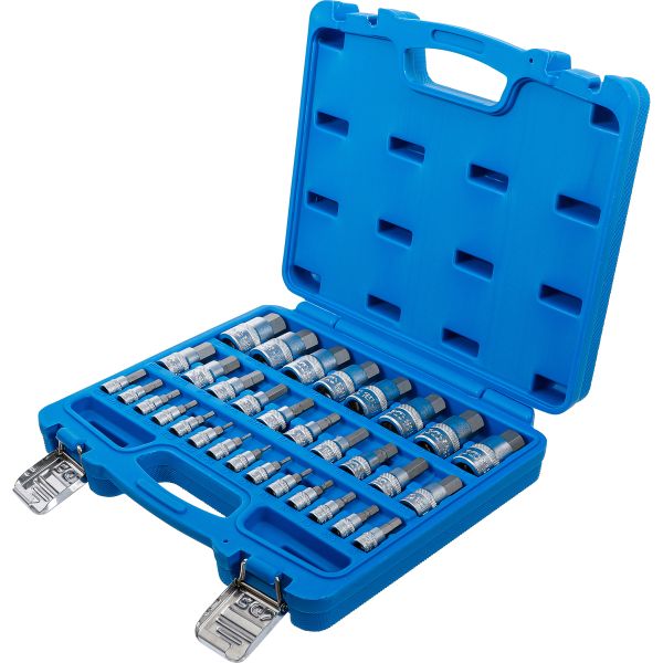 Bit Socket Set | 6.3 mm (1/4) / 10 mm (3/8") / 12.5 mm (1/2") Drive | Internal Hexagon 2 - 19 mm / 1/4 - 9/16" | Metric and Inch Sizes | 32 pcs.