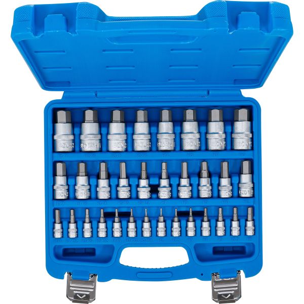 Bit Socket Set | 6.3 mm (1/4) / 10 mm (3/8") / 12.5 mm (1/2") Drive | Internal Hexagon 2 - 19 mm / 1/4 - 9/16" | Metric and Inch Sizes | 32 pcs.