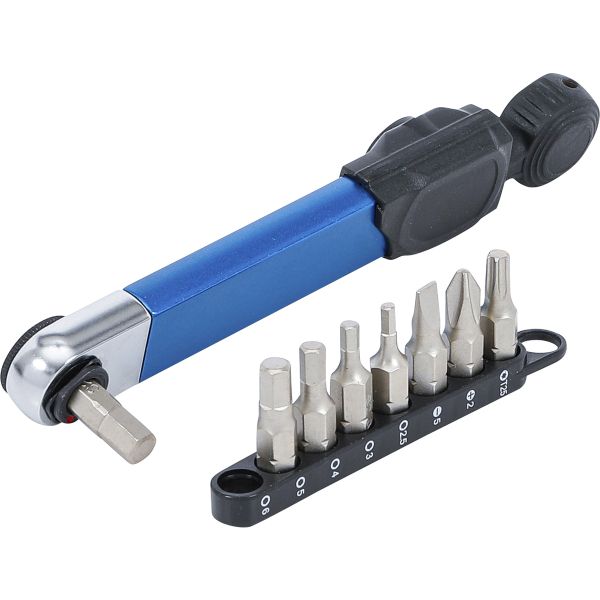 Torque Wrench | Internal Hexagon 6.3 mm (1/4") | 2 - 10 Nm | with Bit Set | 9 pcs.