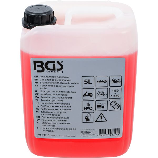 Shampooing concentré de voiture | rouge | 5 l