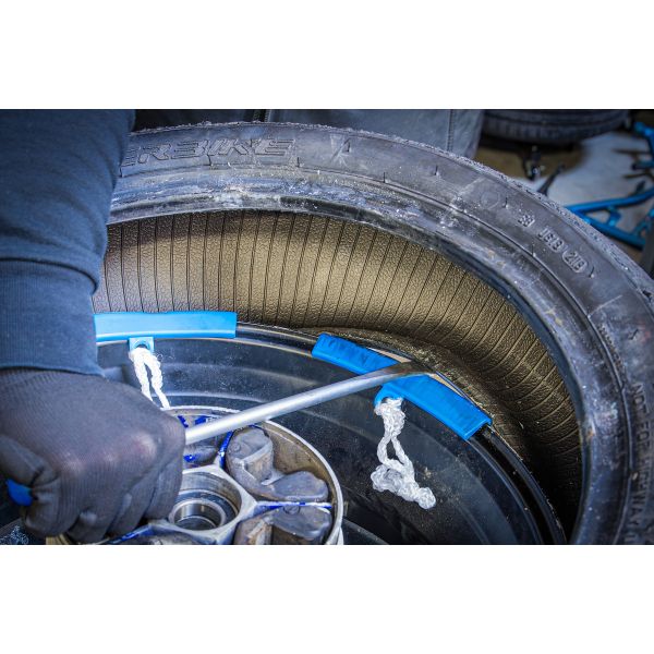 Jeu de démonte pneus et protections de jantes | pour motos | 13 pièces