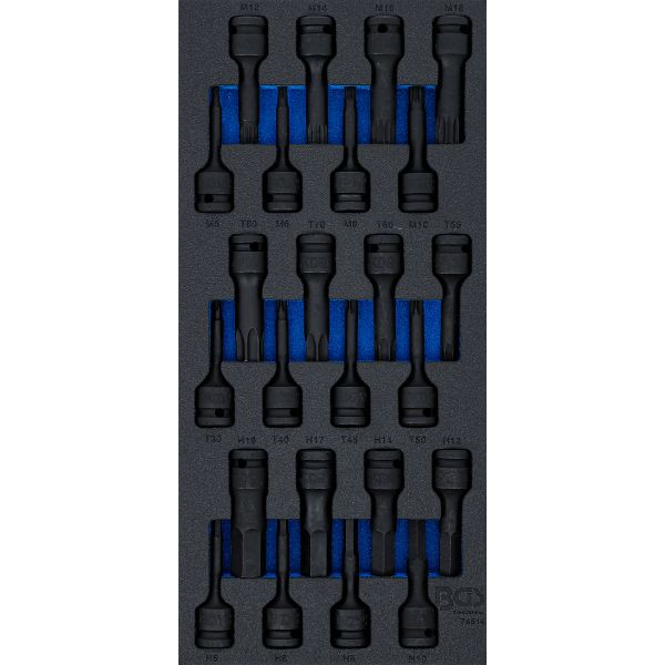 Tool Tray 1/3: Impact Bit Socket Set | 12.5 mm (1/2") | 24 pcs.