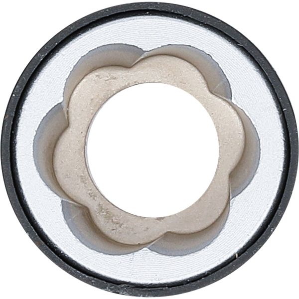 Spiral-Profil-Steckschlüssel-Einsatz / Schraubenausdreher | Antrieb Außensechskant 17 mm | SW 17 mm