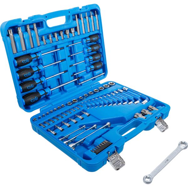 Assortiment d’outils | 6,3 mm (1/4") + 12,5 mm (1/2") | profil E/profil T (pour Torx) | 84 pièces