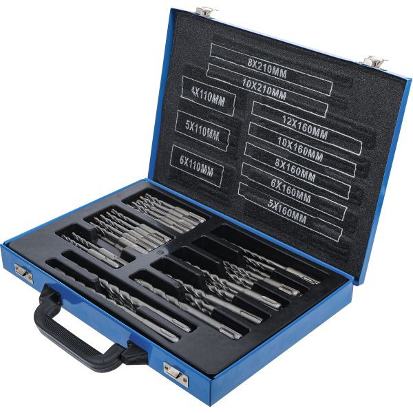 Hammer Drill Set | SDS shaft | carbide tipped | 4 - 12 mm | 56 pcs.