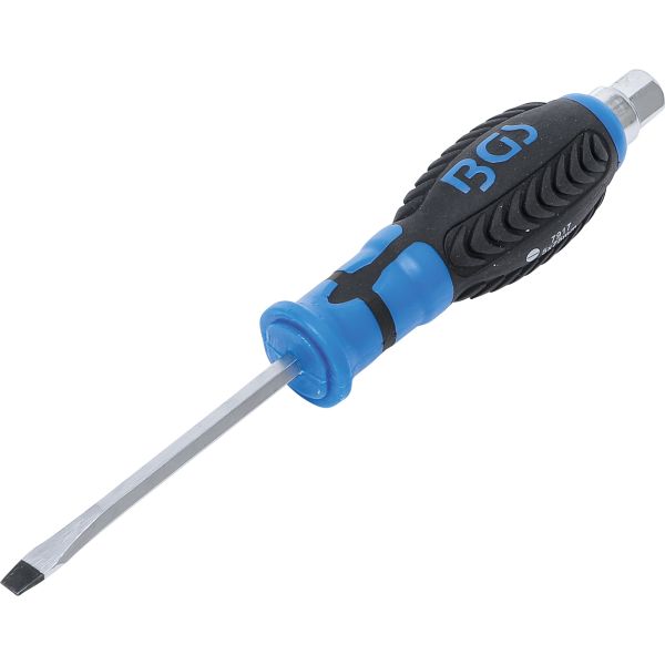 Screwdriver | with external Hexagon | Slot SL 5 mm | Blade Length 75 mm