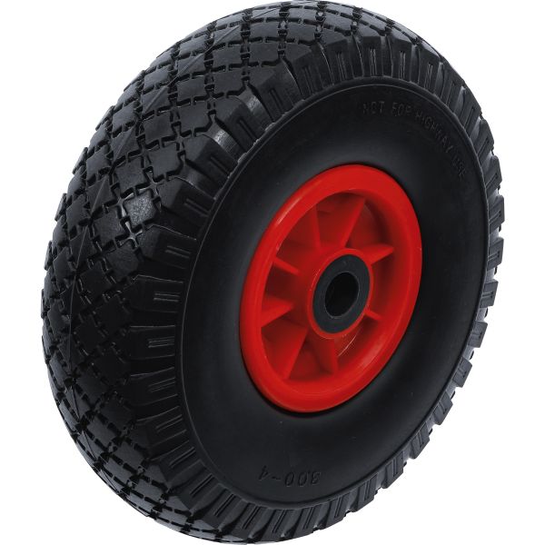 Wheel for Pushcarts/Handcarts | PU red/black | 260 mm