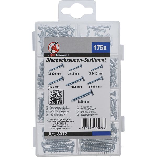 Sheet Metal Screw Assortment | 175 pcs.