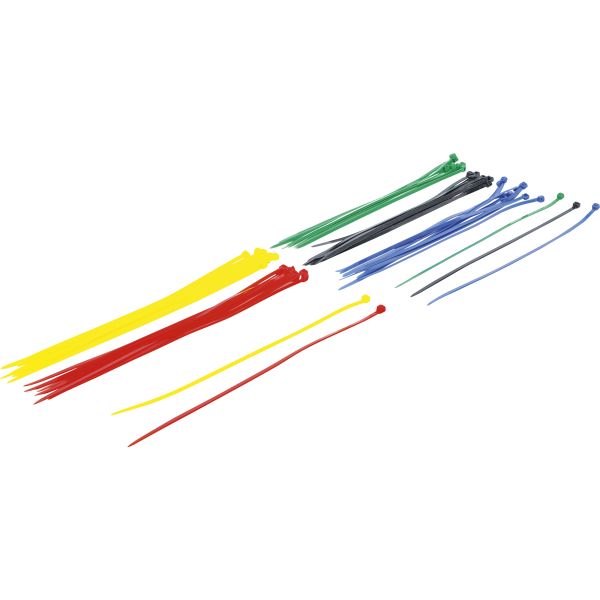 Assortiment de colliers plastique | multicolore | 4,8 x 300 mm | 50 pièces