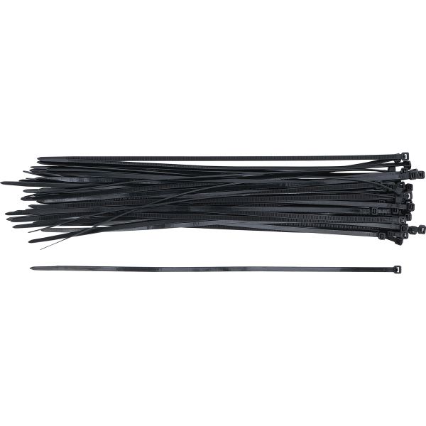 Assortiment de colliers plastique | noir | 4,5 x 350 mm | 50 pièces