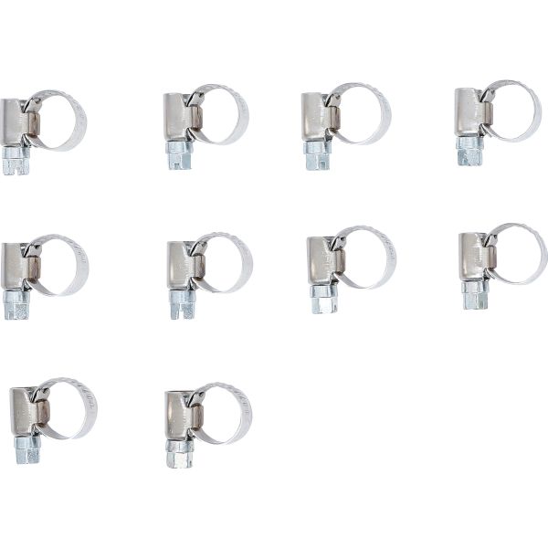 Hose Clamps | Stainless | 8 x 12 mm | 10 pcs.