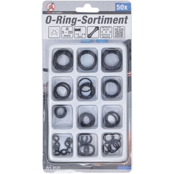 O-Ring Assortment | Ø 5 - 20 mm | 50 pcs.