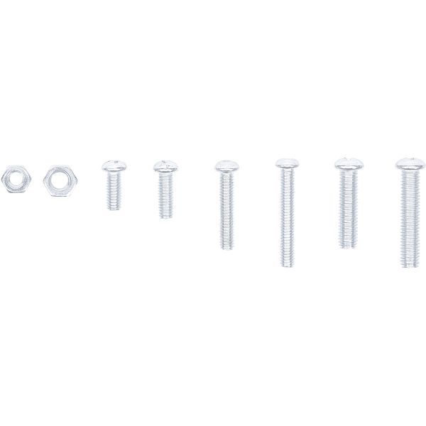 Muttern- und Schrauben-Sortiment | metrisch | M4 / M5 | 126-tlg.