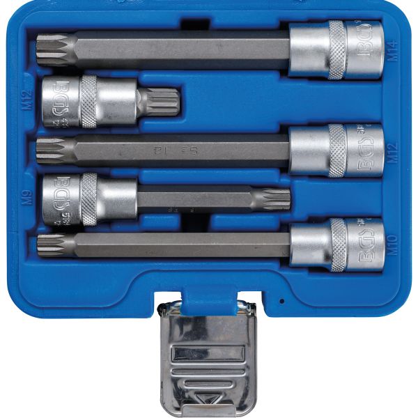 Bit Socket Set | 12.5 mm (1/2") Drive | Spline (for XZN) | 5 pcs.