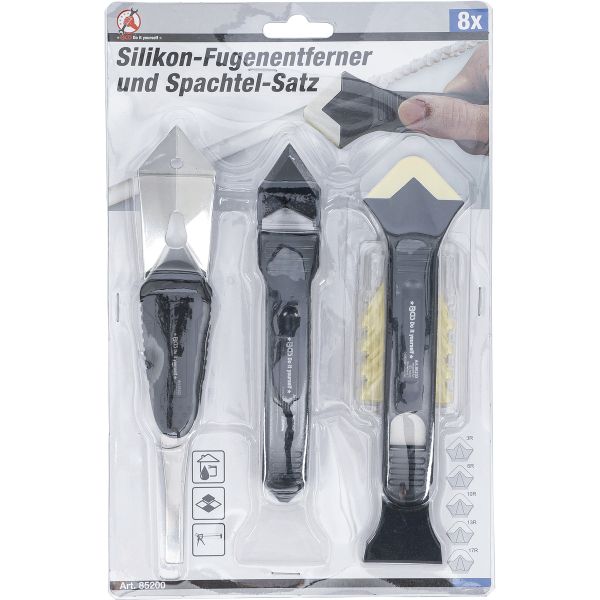 Silicone Trowel and Scraper Set | 8 pcs.